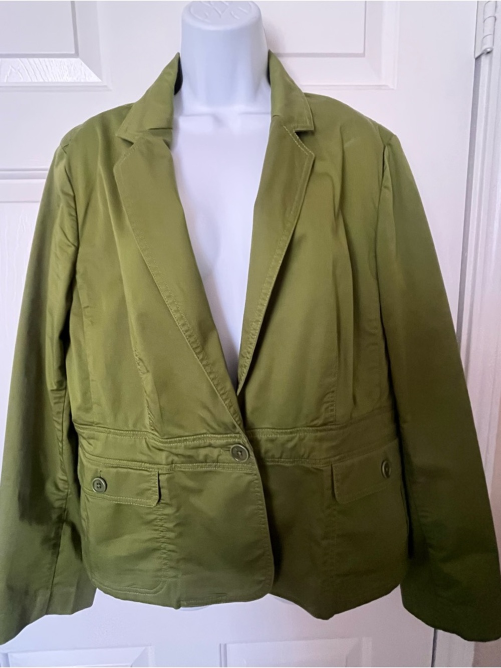 Talbots Olive Green Single-Button Blazer